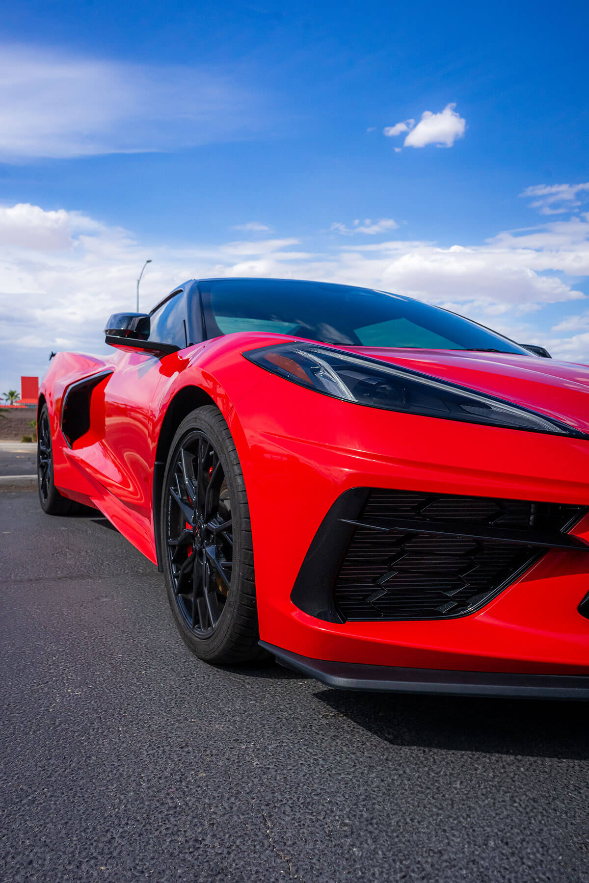 Track Package PPF on the front bumper and hood leading edge of a vehicle in Spring Valley Ranch, Las Vegas